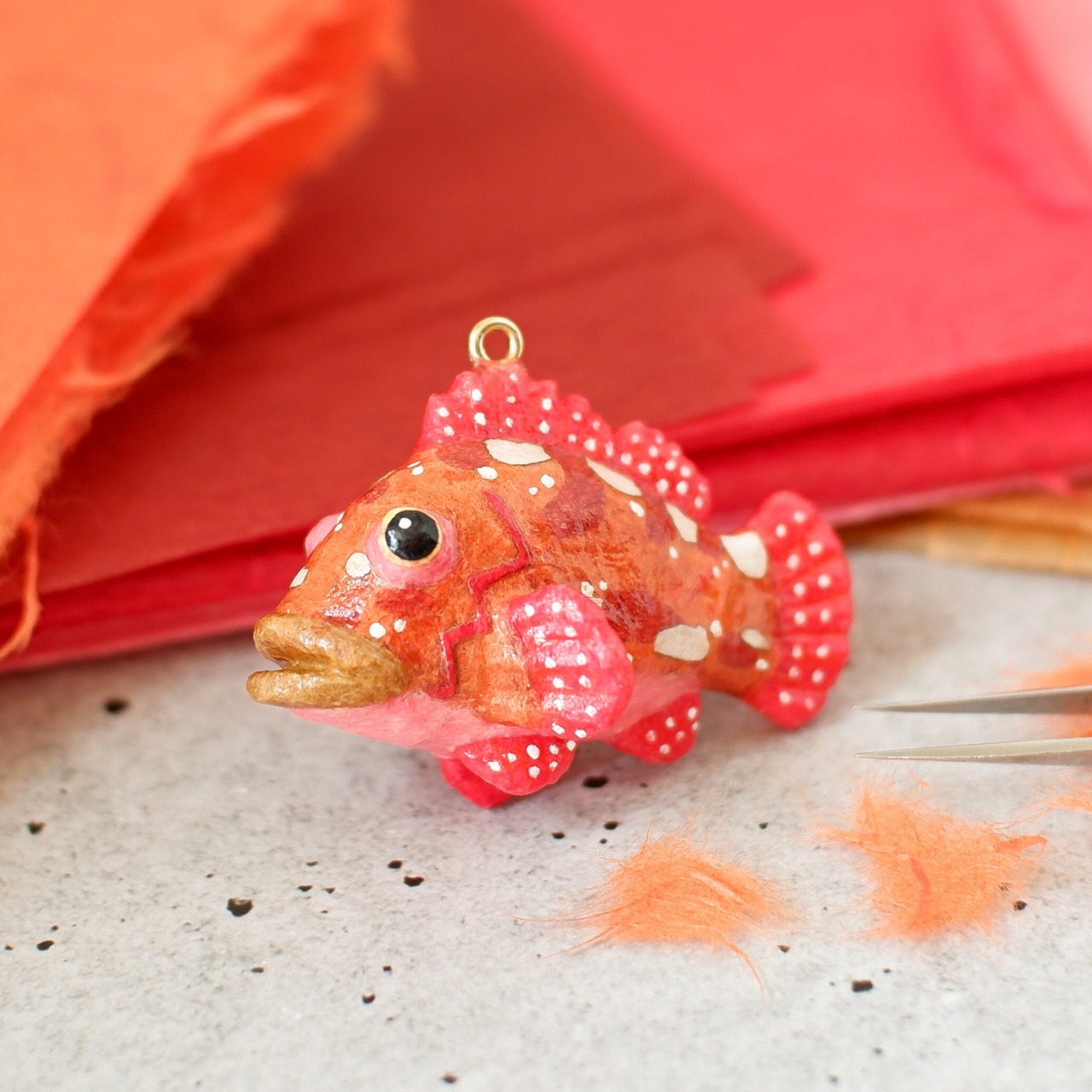 和紙小物/アクセサリー『カサゴ』