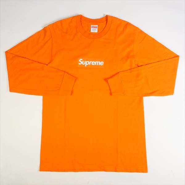 Lサイズ supreme box logo l/s tee orange