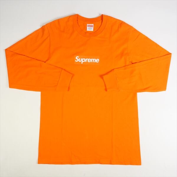 Supreme Box Logo L/S Tee ロンT オレンジ　L