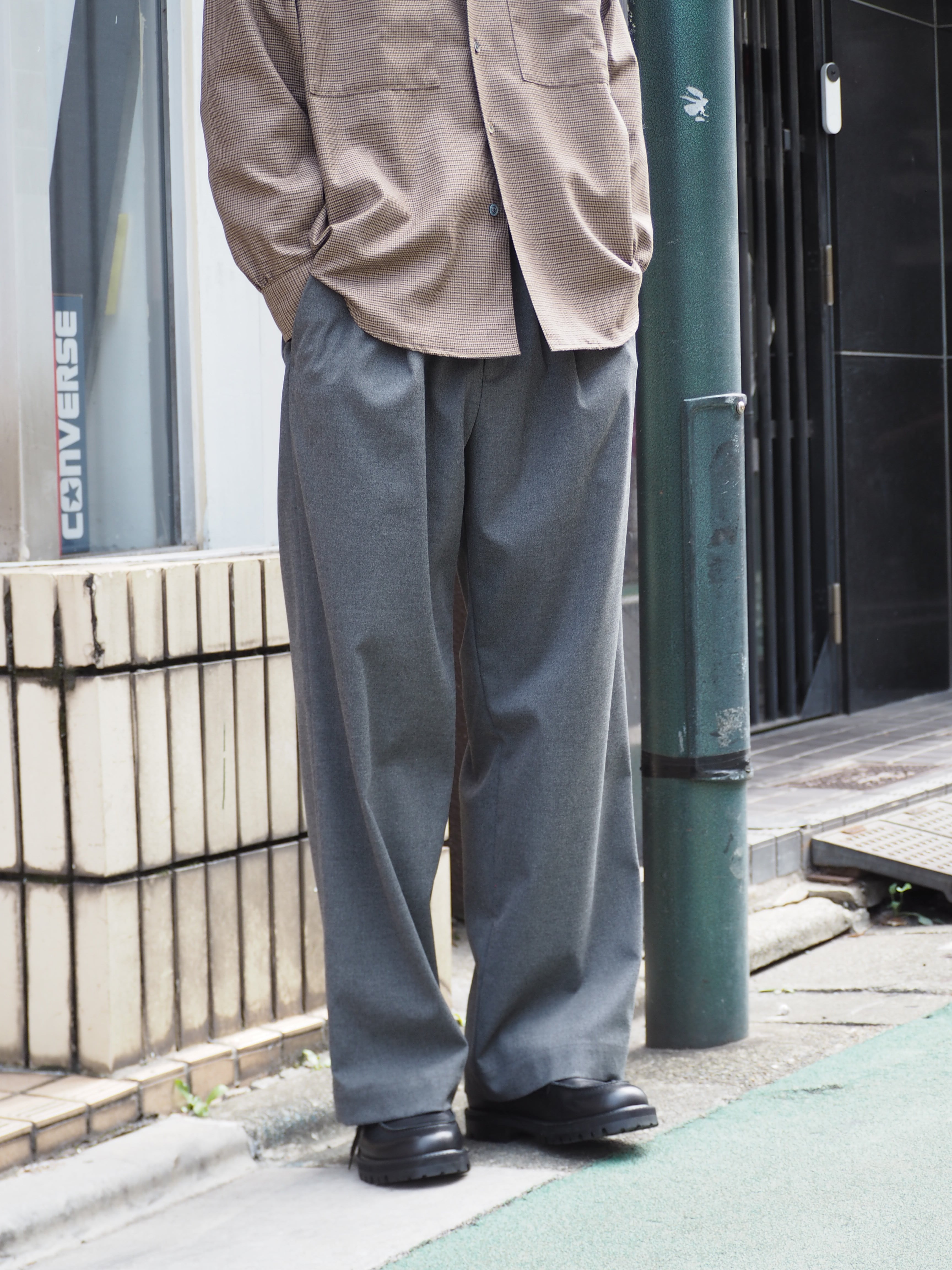 superNova. Wide easy pants - Solid / Charcoal | novastore(ノヴァ