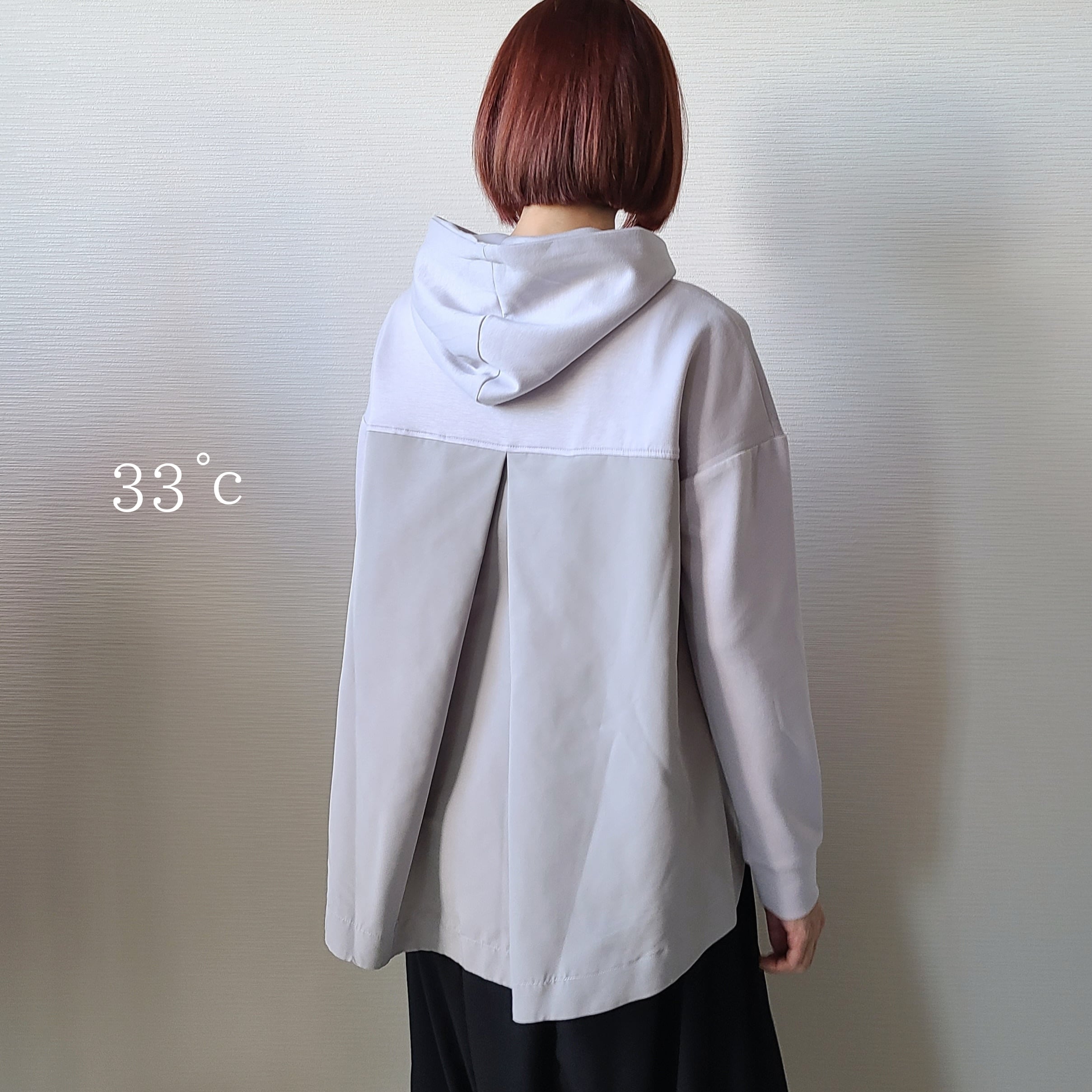 【33℃】布帛切替プルオーバーパーカー(gz308304)