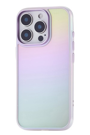 【努力特価】エレコム iPhone 16 Pro ケース オーロラ ハイブリッド フレーム付き ストラップホール付き 4つ角エアークッション ストラップホルダーシート付 ワイヤレス充電対応 かわいい おしゃれ ラベンダー PM-A24CHVCAPU