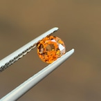 マンダリンガーネット 4.5x4.5x3.1mm, 0.54ct, ナイジェリア産