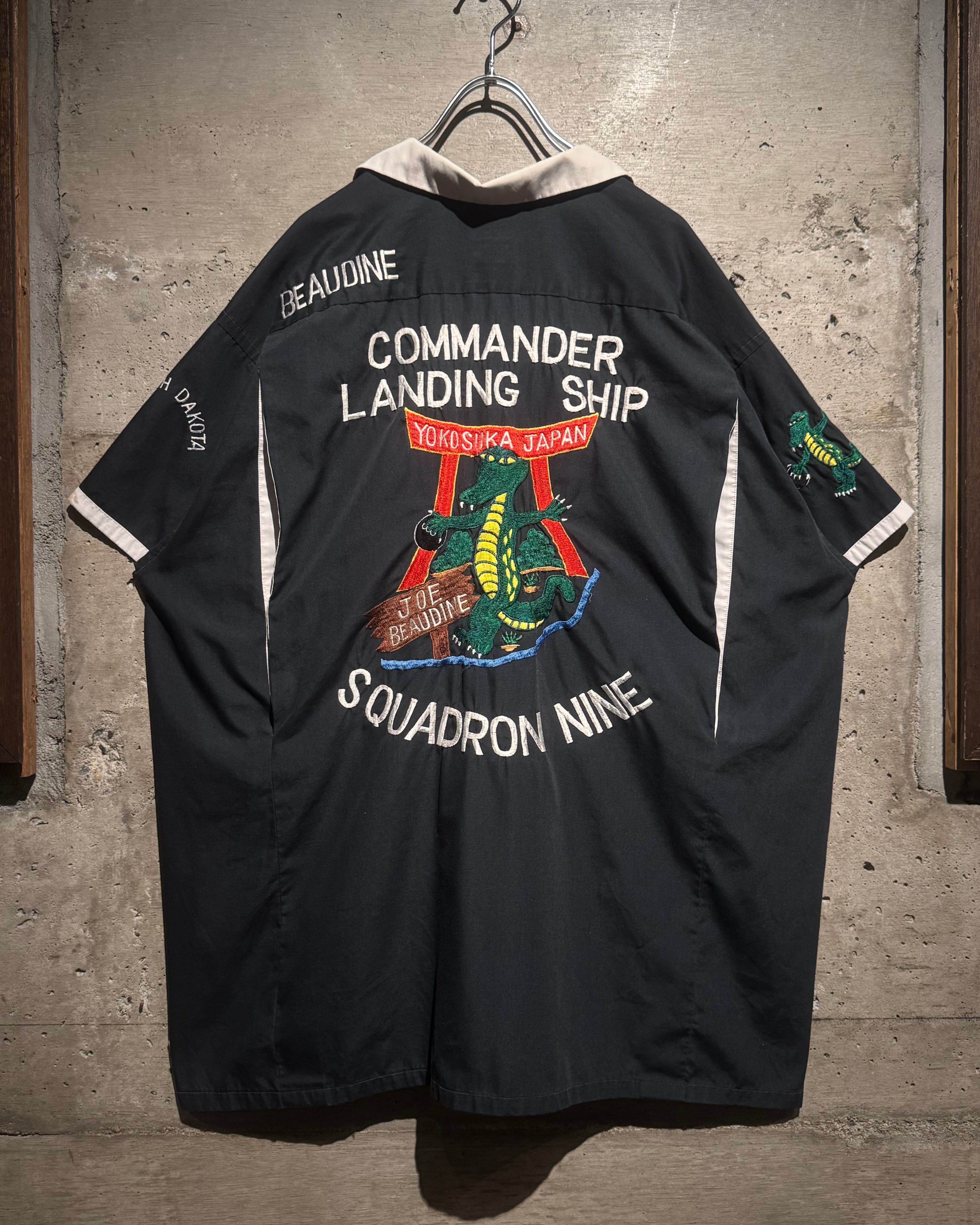 Caka】50's Special Souvenir Embroidery Vintage Loose Bowling Shirt