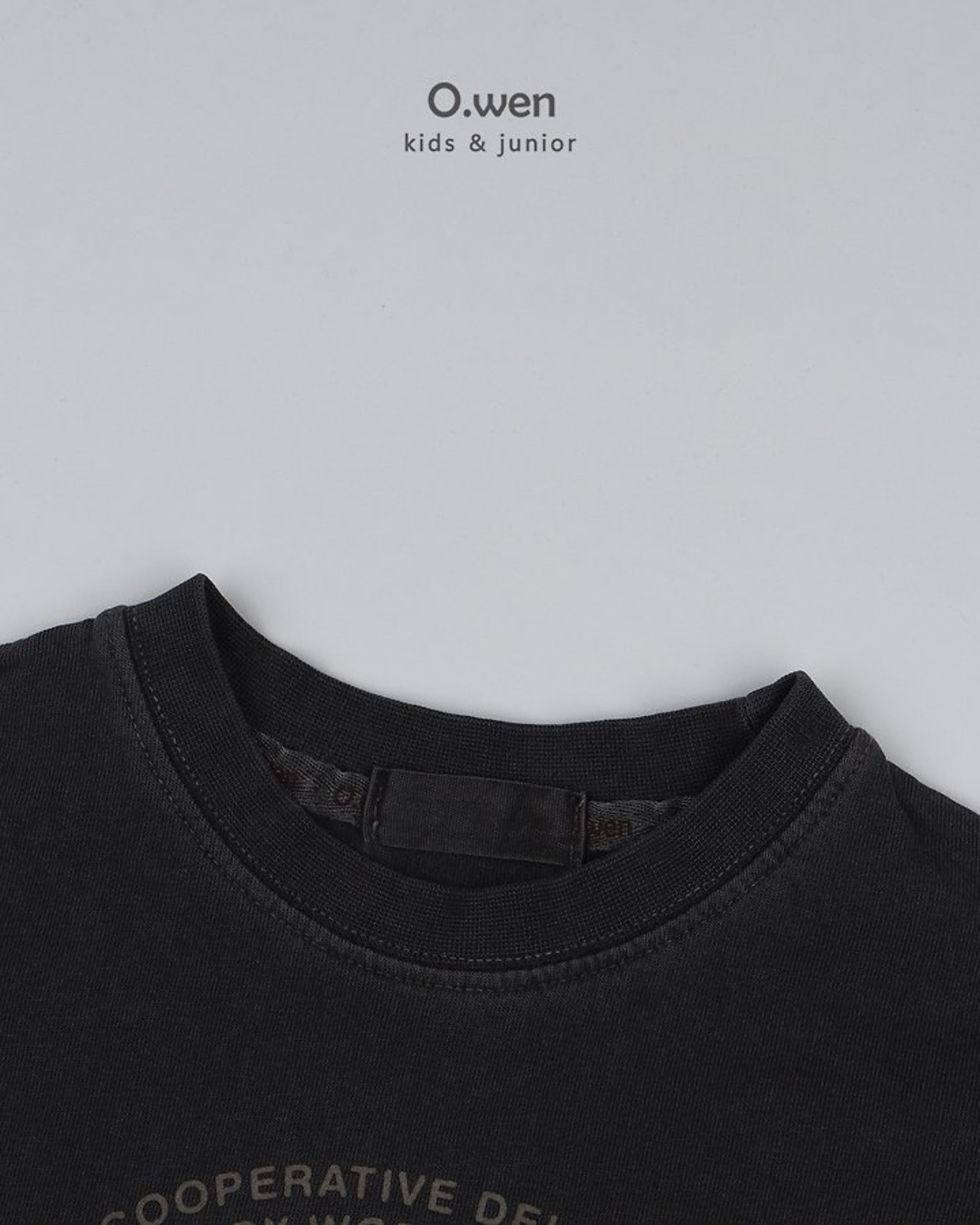 [O.wen] Cut-out pigment Short sleeve T-shirt (JS/JM/JL/JXL) / [오웬] 절개피그먼트반팔티 (JS/JM/JL/JXL)