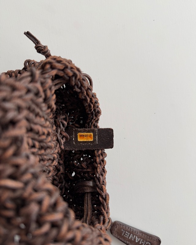 2000s CHANEL LEATHER MESH SHOULDER BAG