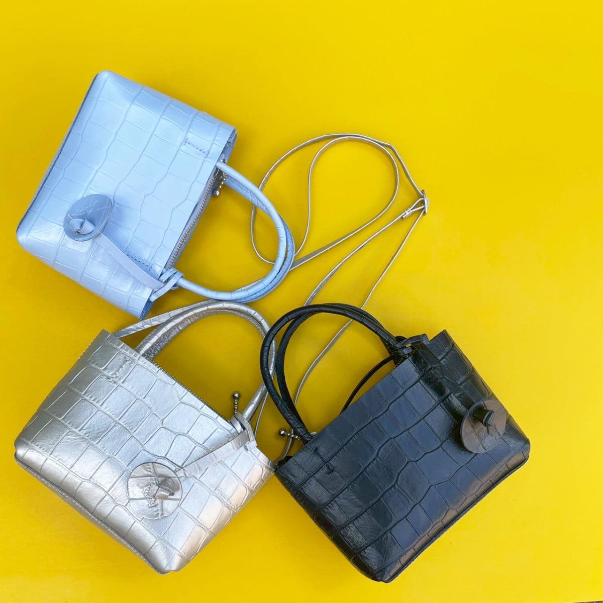 kotty mini ミニバッグ クロコ型押しレザー | kotty
