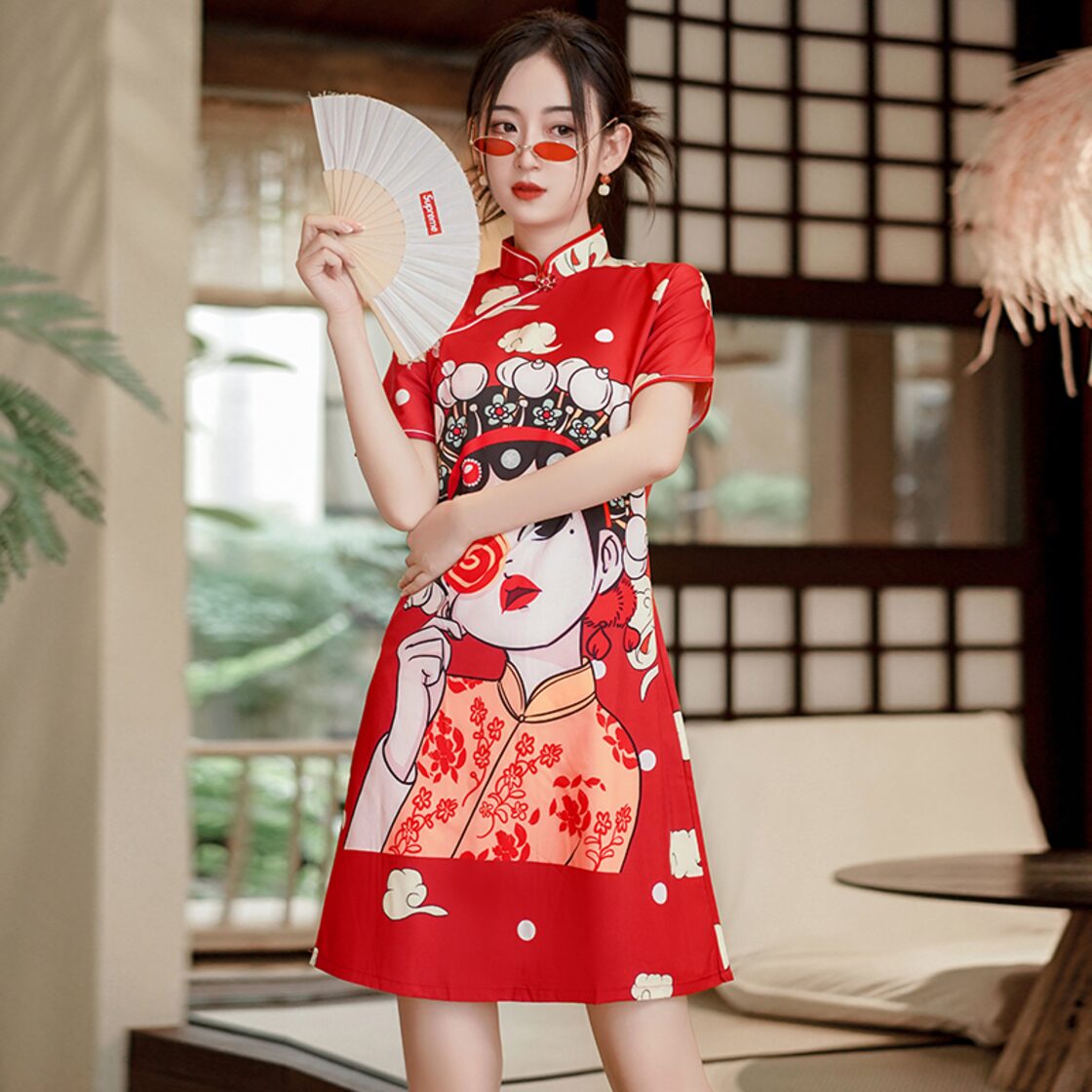 チャイナワンピースを作ろう デザインのイメージ リカちゃん服ハンドメイド りんごぽんのおうち 札幌市