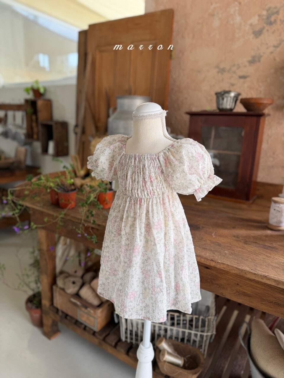 【即納】<marron> Flone dress