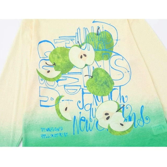 アップルグラフィックグラデーションロングTシャツ 2col R02582