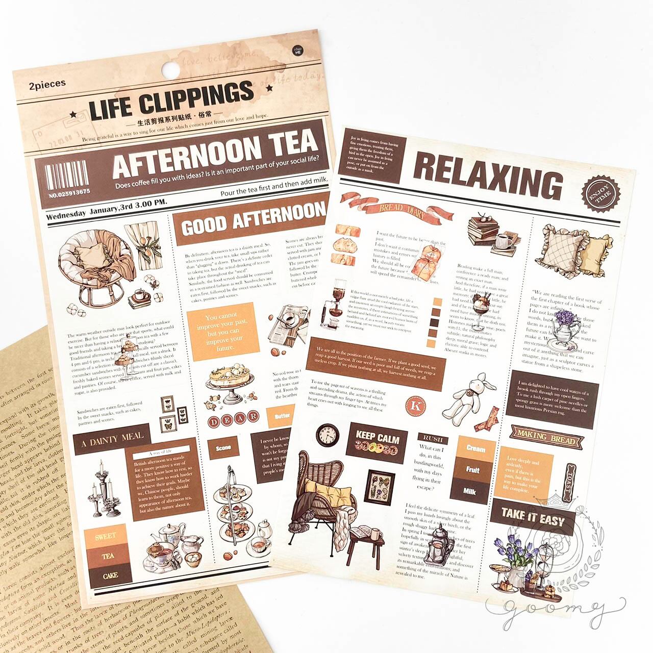 2枚入りシールシート LIFE CLIPPINGS 3<S642>