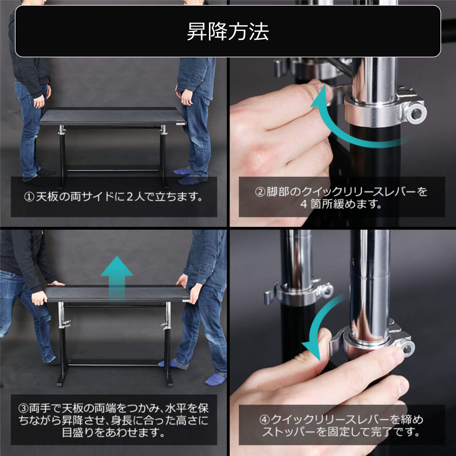 Bauhutte(バウヒュッテ) コックピットデスク2「ミドル」 BHD-840M-BK