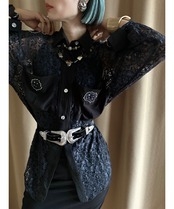 ISADORA PARIS black lace shirt-4202-6