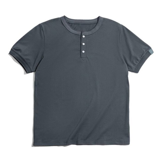 Heavyweight henley neck t-shirt 00372