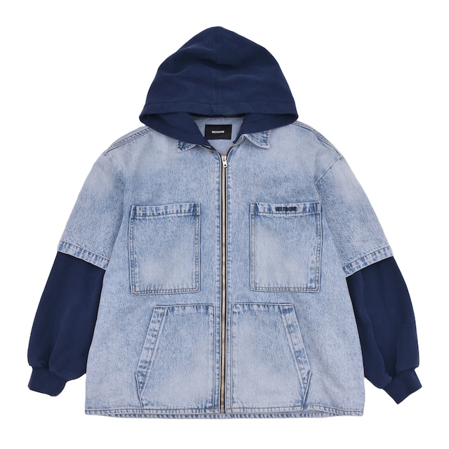 【WE11DONE】MENS FADED LAYERED HOODIE JACKET