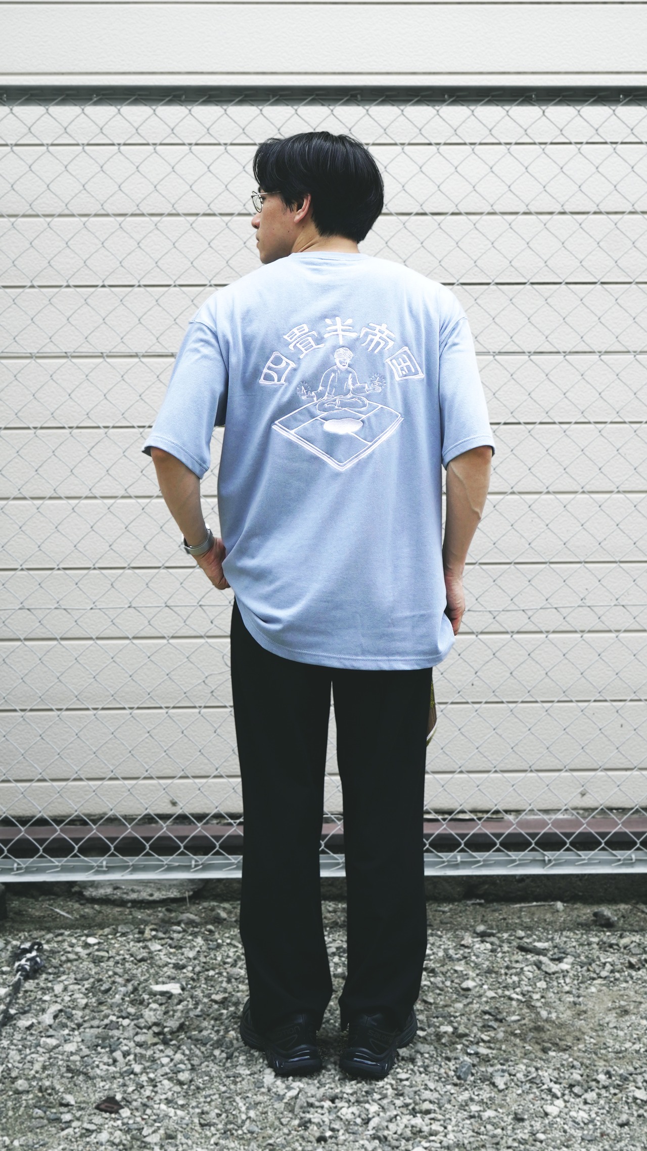 四畳半帝国ロゴ刺繍big silhouette T