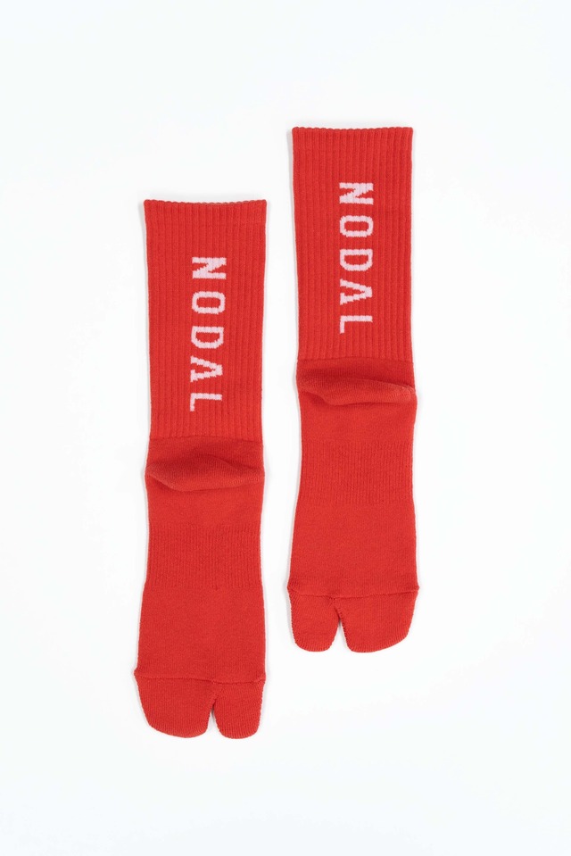 NODAL Logo Socks（Red × White）