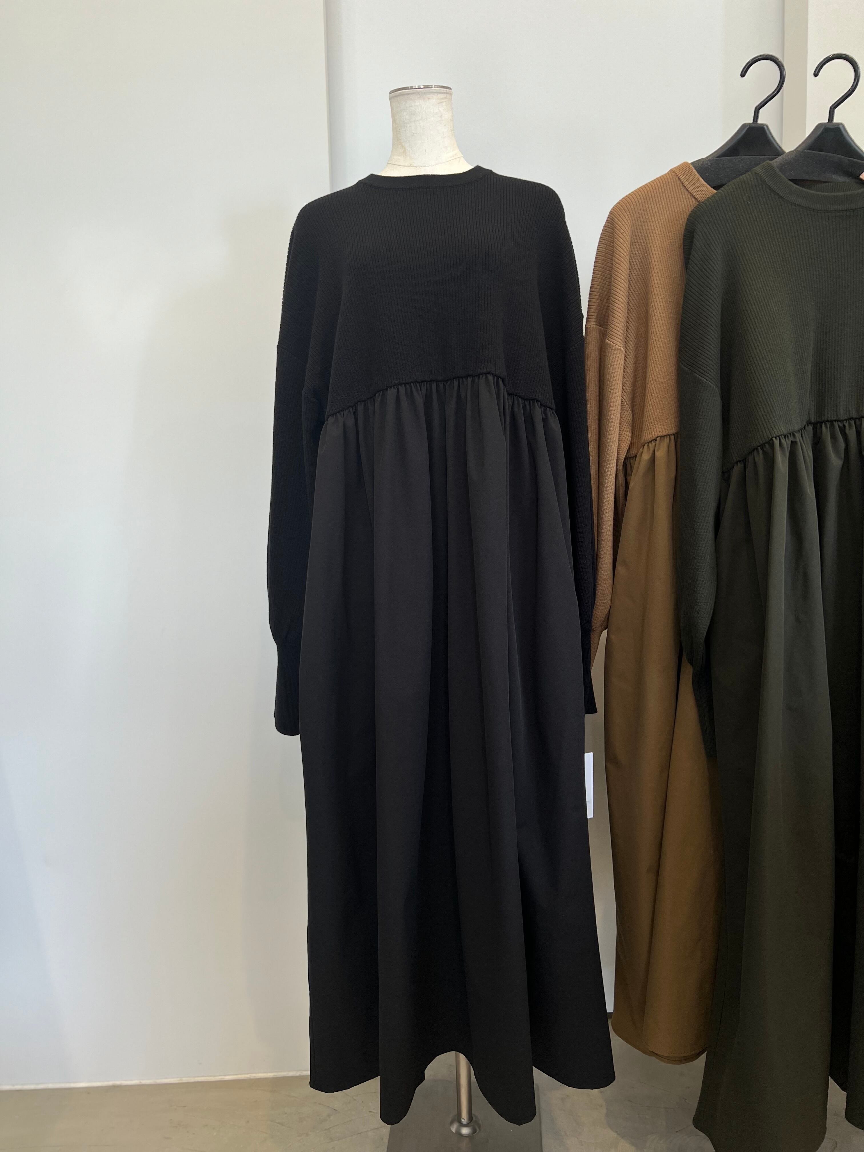 【PASSIONE】異素材ドッキングワンピース 546102