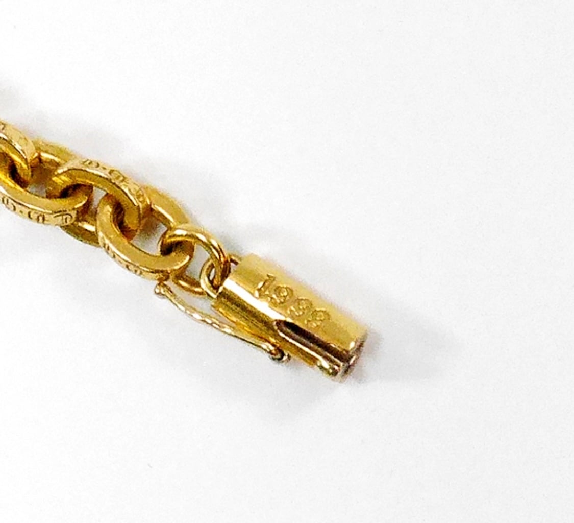 CHROME HEARTS クロムハーツ 22K ペーパーチェーン ブレスレット CHROME HEARTS クロムハーツ 22K ペーパーチェーン ブレスレット