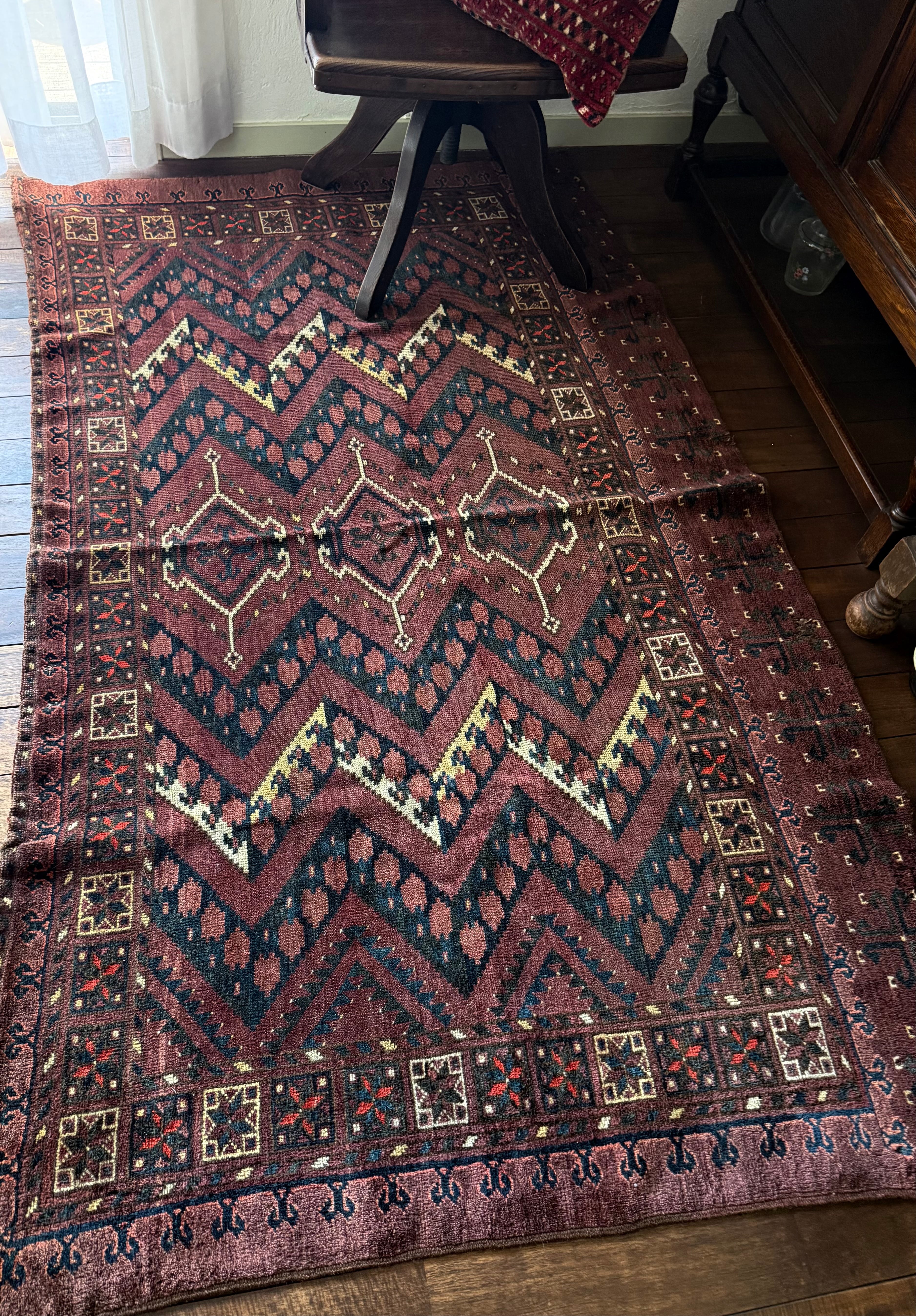 01 Vintage Cicim Kilim ecru ヴィンテージ チチム キリム エクリュ