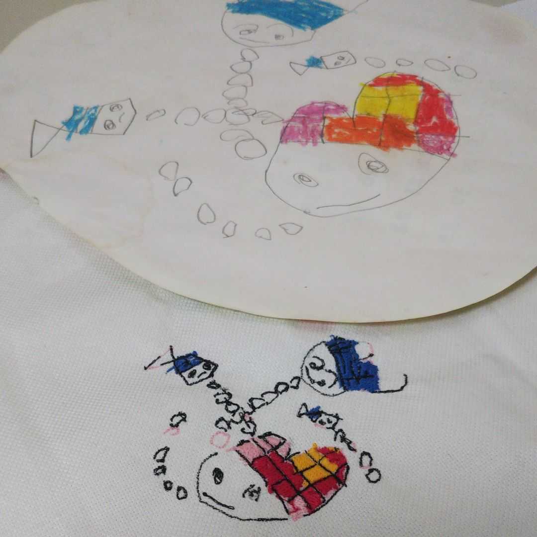 想い出お絵描きや、文字を刺繍致します(о´∀`о)｜スタイ・よだれかけ