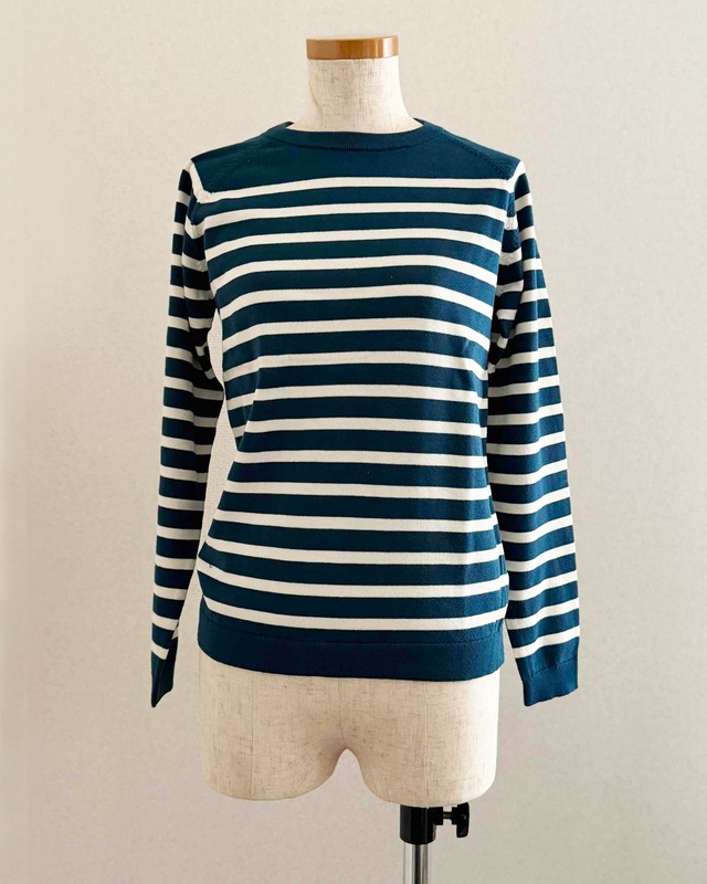 【3/9.21:00 online start!】「FUB」パネルボーダーニット / オーガニックコットン【手洗い可】