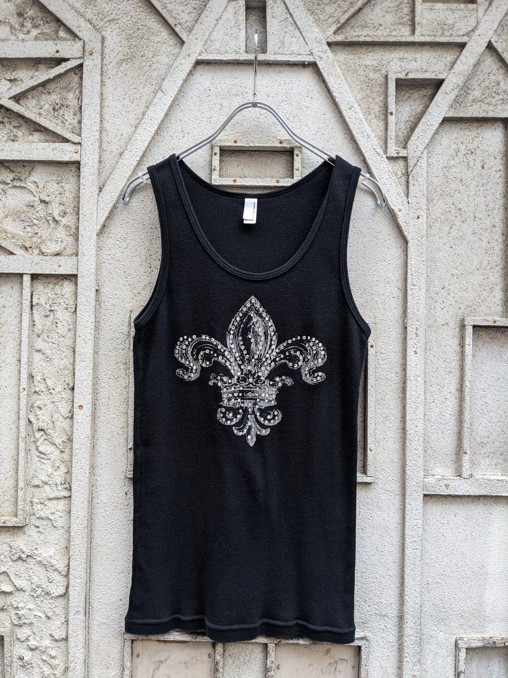 "RHINESTONE" design sleeveless