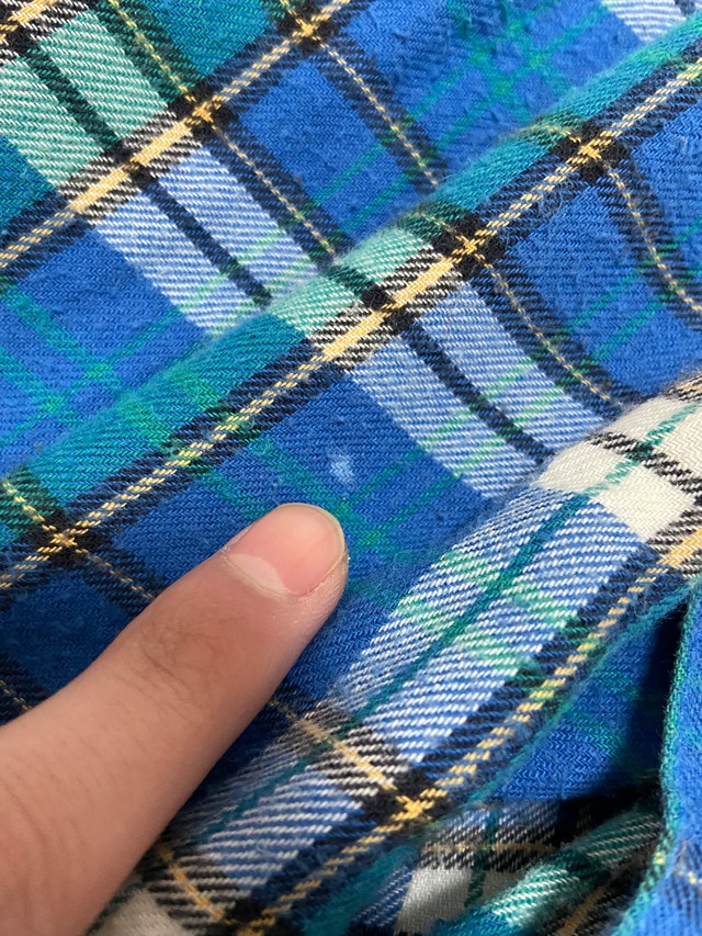 90s black watch check gown coat protocol