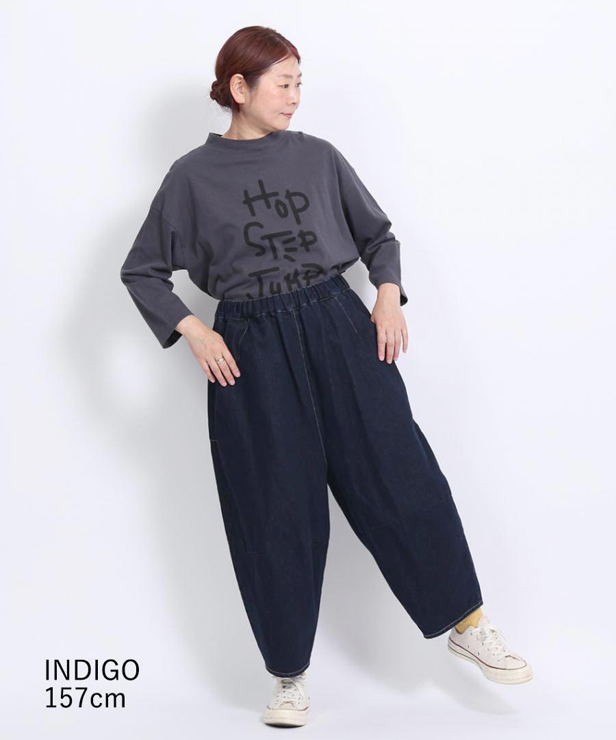 tumugu: 10oz コットンリネンデニムティンカー パンツ インディゴ tumugu:]ツムグ 12ozコットンリネンデニム ティンカーパンツ