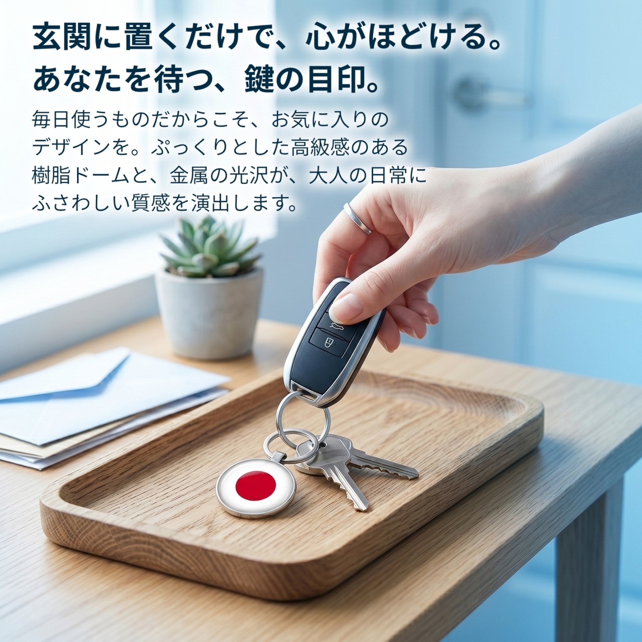 万国旗 キーリング 両面デザイン 樹脂ドーム加工 金属製 全14種 国旗 キーホルダー