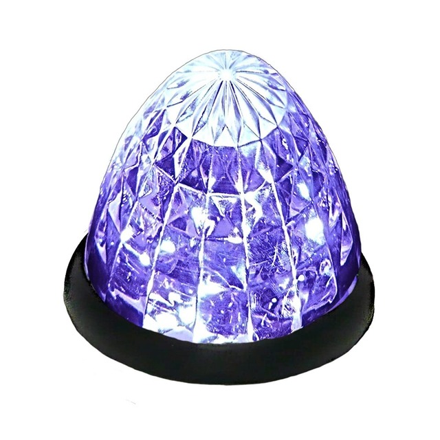 トラック用 マーカーランプ LED サイド マーカー 16LED 24V 用 汎用 4個 セット ブルー/イエロー/レッド/ホワイト/グリーン 各色あり (パープル)