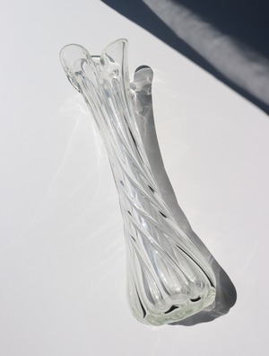 < vintage > HANDMADE GLASS VASE