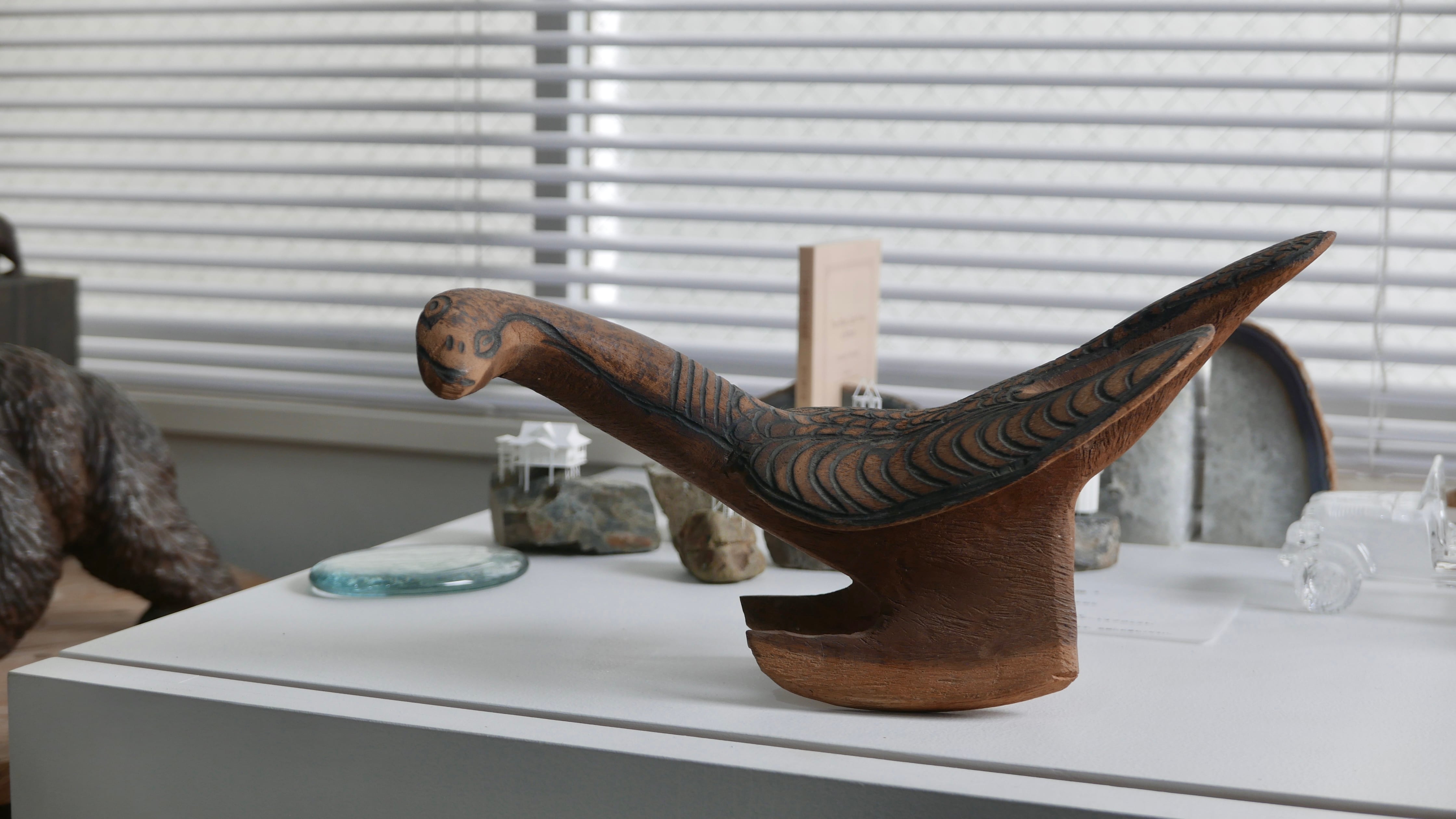 vintage aborijinal wooden bird