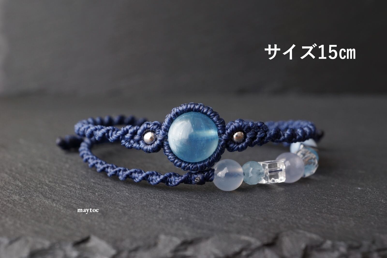 宝石質サンストーン&シトリン&ルチルクォーツの二重マクラメ 宝石質サンストーン&シトリン&ルチルクォーツの二重マクラメ