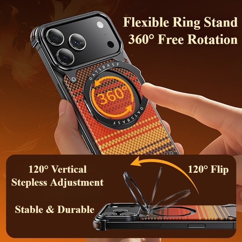 MON CARBONE カーボンファイバー iPhone 17 Pro用ケース カーボンファイバー ケース iPhone 13 / Pro mini Max バリ