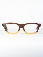 木彫りメガネ-スクエア-