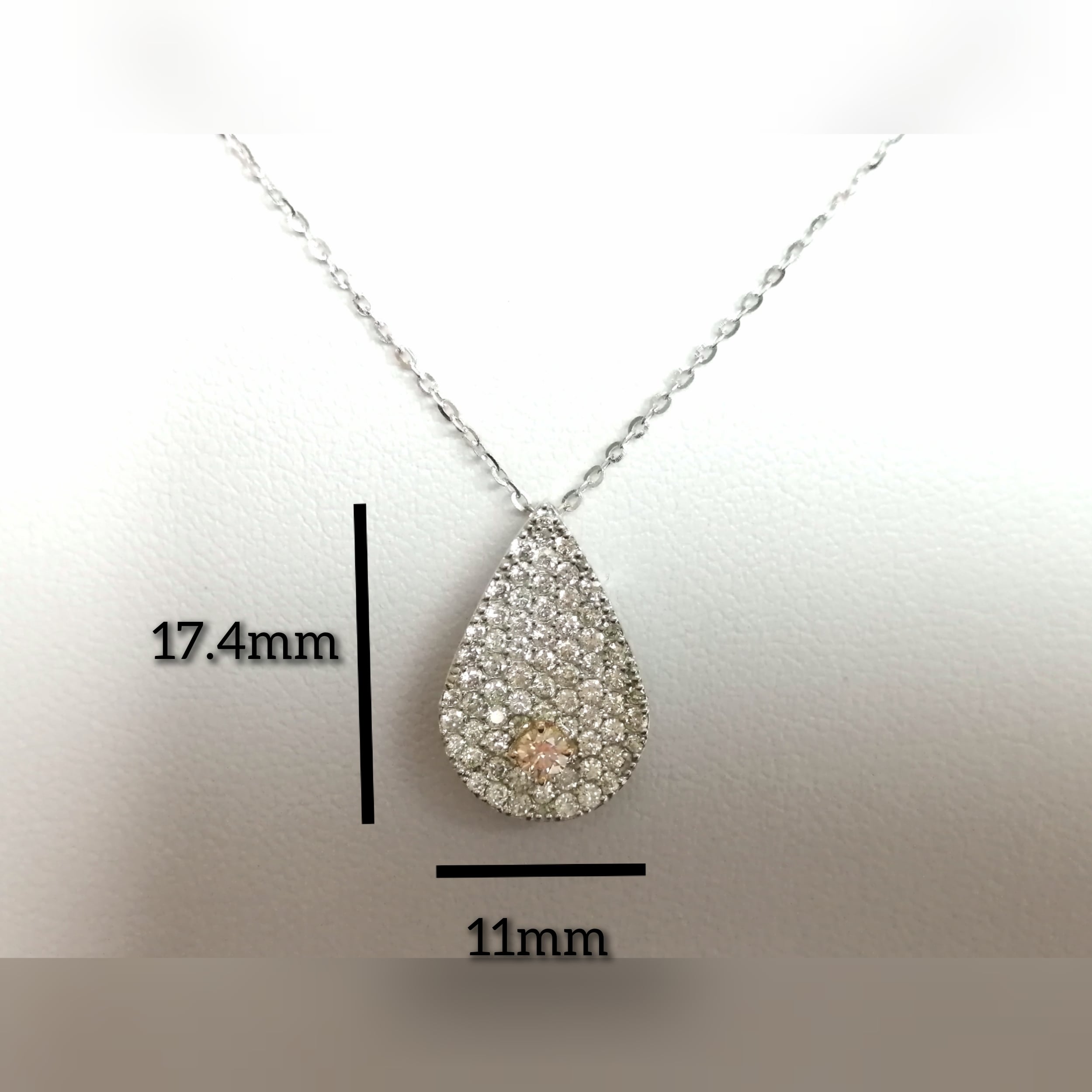 K18WGピンクダイヤモンド(flp0.080ct SI1)/ダイヤモンド(D0.64ct ...