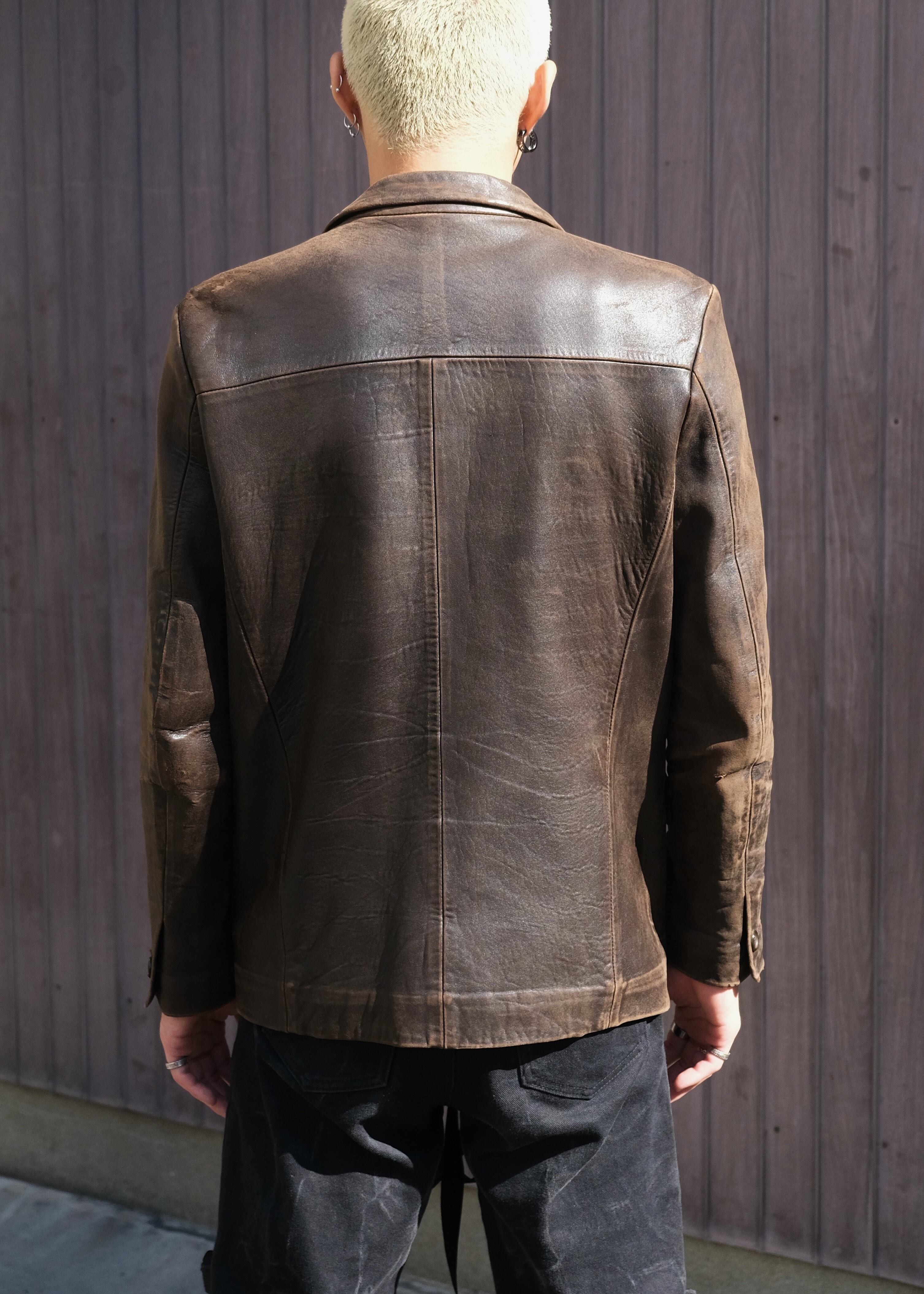 UNDERCOVER 05AW ARTS & CRAFTS studs leather tailored jacket | CETTEN 