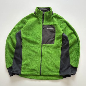 -USED- MONT-BELL CLIMAAIR FLEECE JACKET -GREEN×CHACOAL- [L]