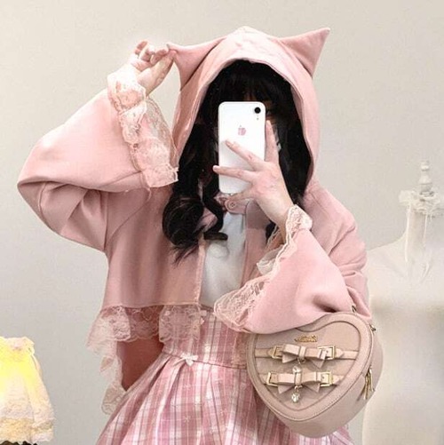 量産型♡全３カラー　猫耳付きショートジャケット　jya15★