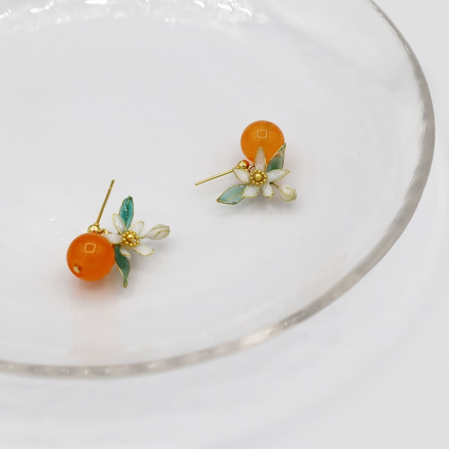 orangeピアス（orange jade）