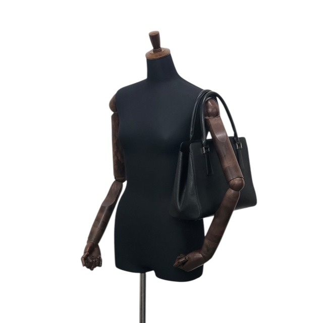 BURBERRY バーバリー ハンドバッグ ブラック ロゴ レザー 型押し vintage ヴィンテージ オールド jieesi