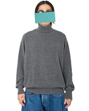 ssstein "EXTRA FINE WOOL KNIT TURTLE NECK LS〔GREY〕"