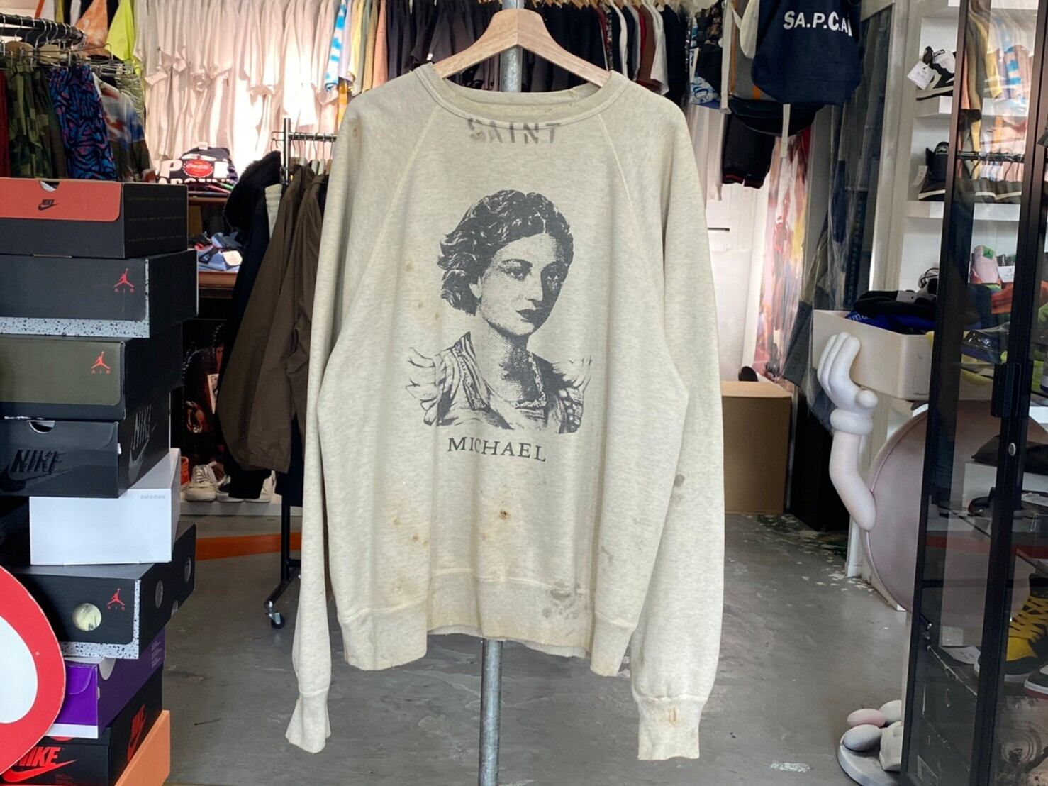 SAINT MICHAEL RAGLAN SWEAT XL SM-S21-0000-024 91452 | BRAND BUYERS 