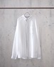 cotton linen white L/S shirt