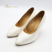 社交ダンス 衣装 シューズ 23cm ホワイト系 靴 くつ ヒール レディース 白 光沢 無地 シンプル 練習 レッスン イベント ステージ ダンス衣装 ダンスシューズ 上品 かわいい