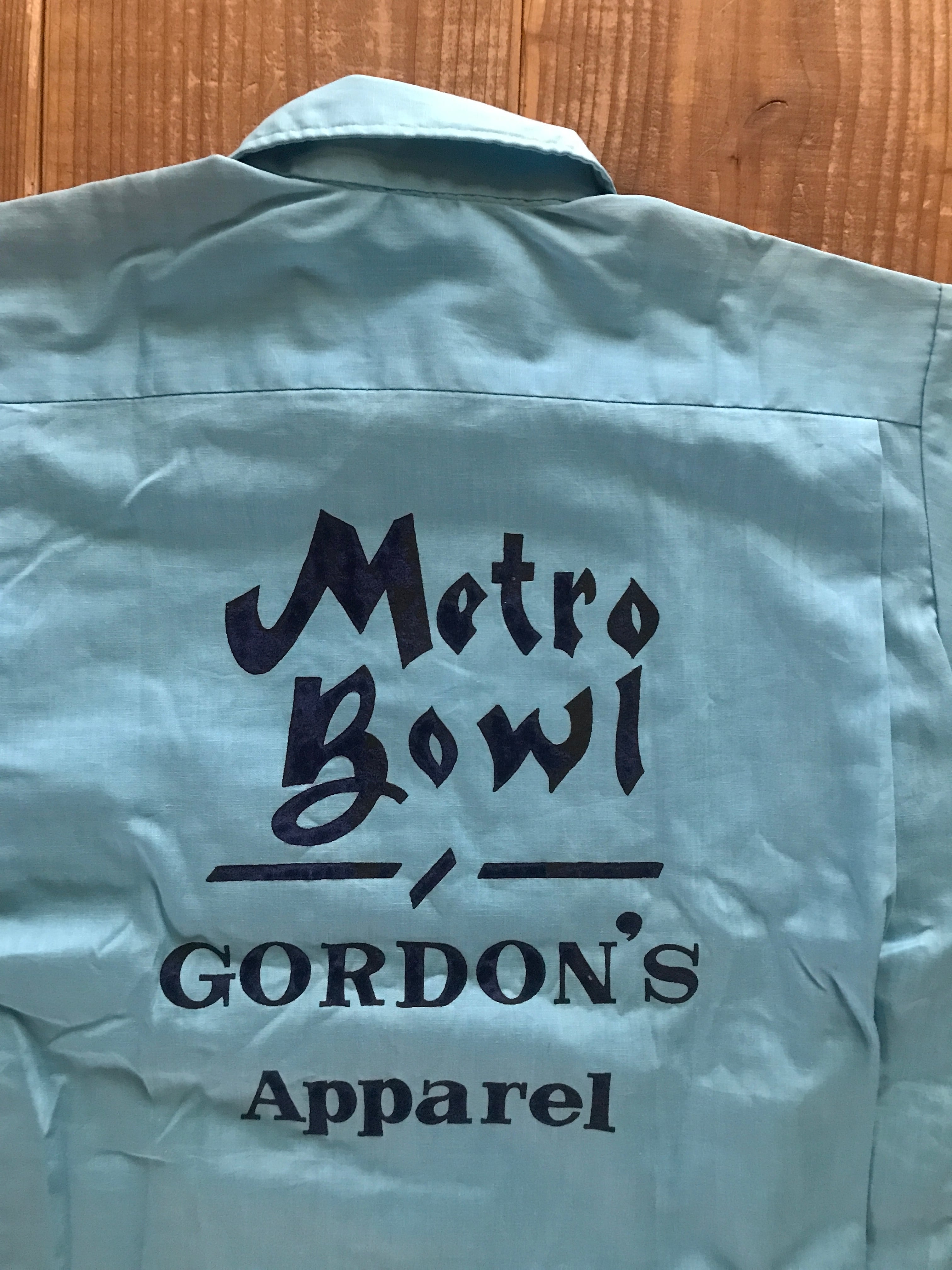 50-60's Hilton "Metro Bowl / GORDON'S Apparel" バックプリント ボーリングシャツ 黒タグ