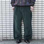 dark green corduroy wide pants