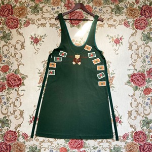 Pink house vintage overalls dress