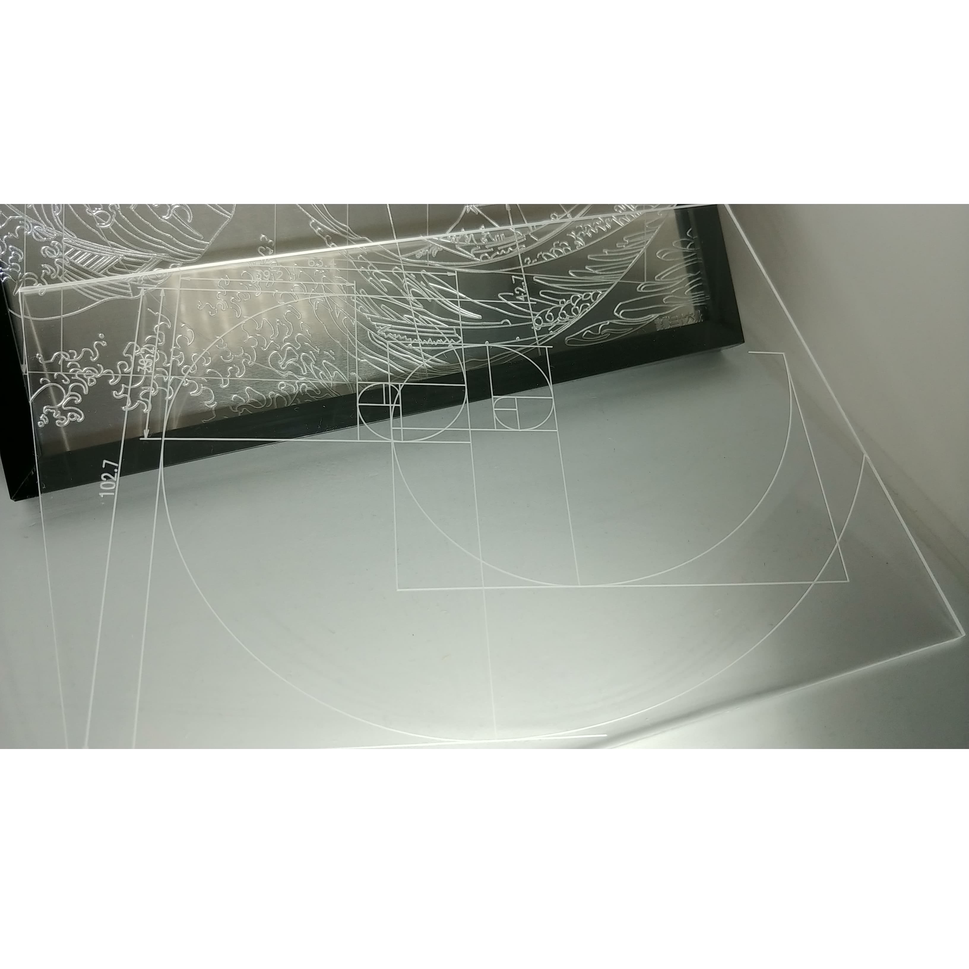 浮世絵風 金属製彫刻板 富嶽三十六景 彫刻金属板インテリアアート】 葛飾北斎 / 玄関やお部屋